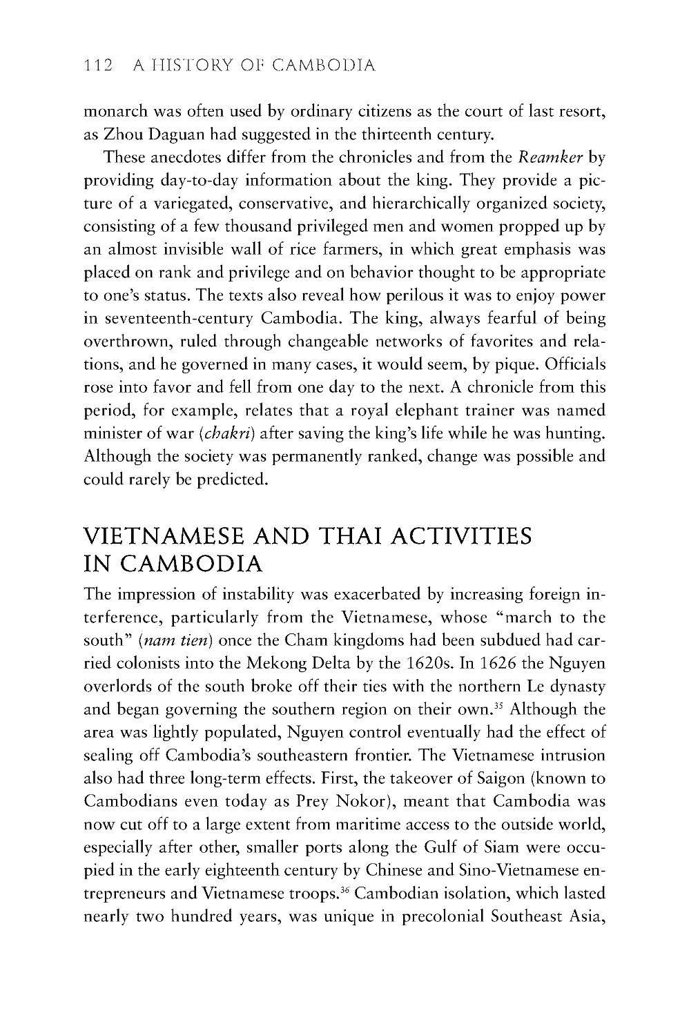 Vietnamese and Thai Activities in Cambodia