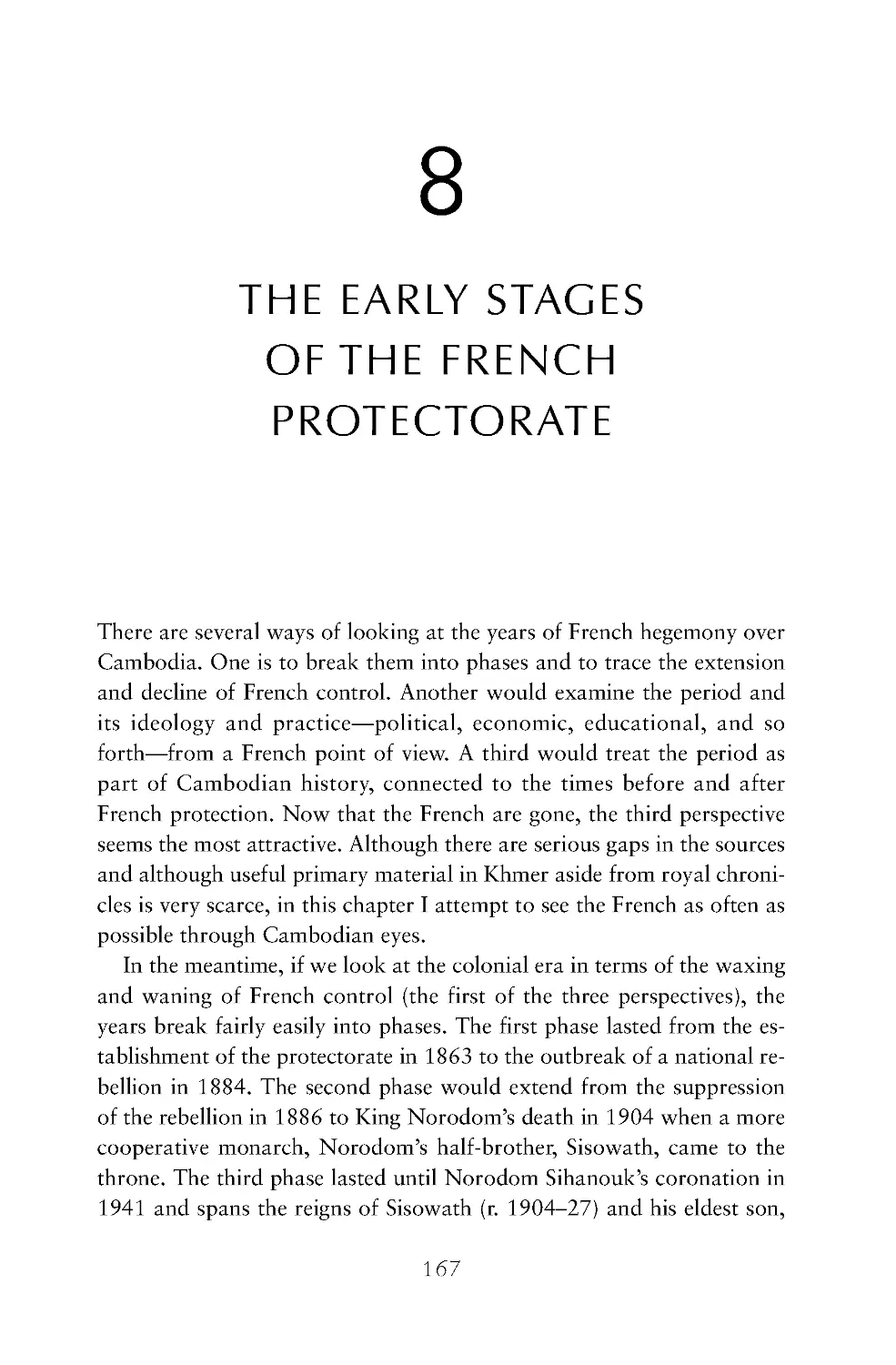 8. The Early Stages of the French Protectorate