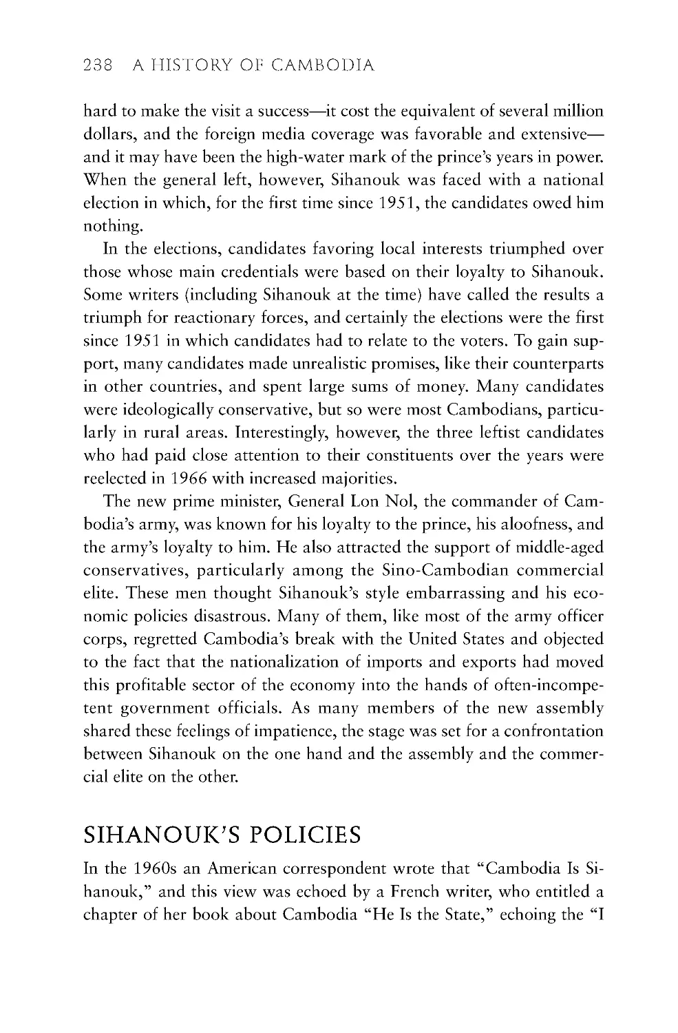 Sihanouk's Policies