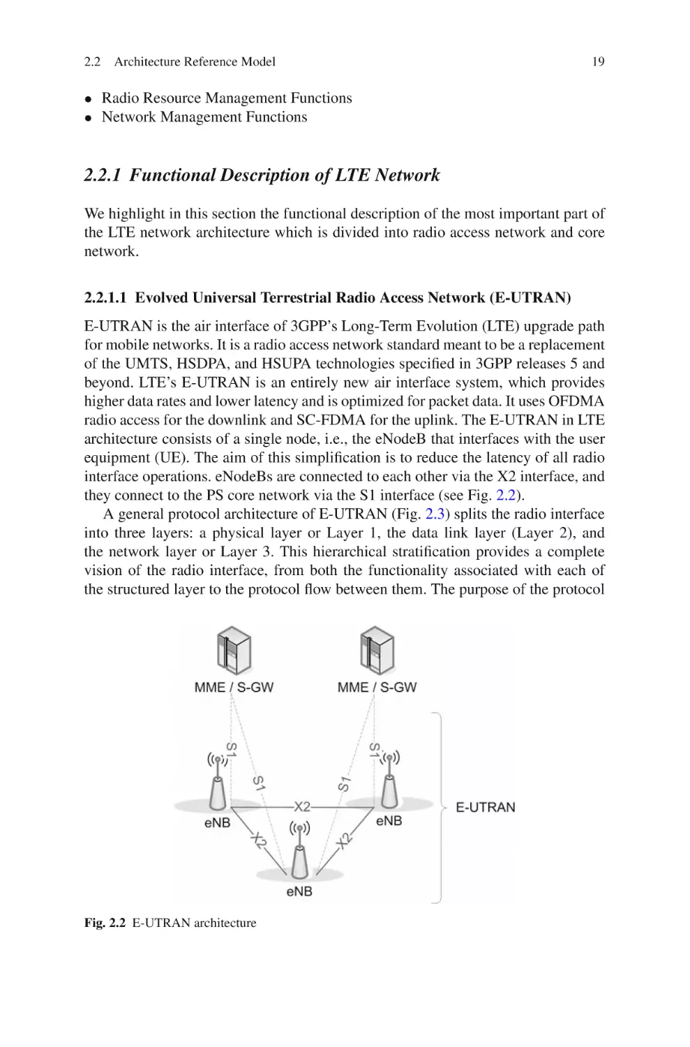 2.2.1  Functional Description of LTE Network