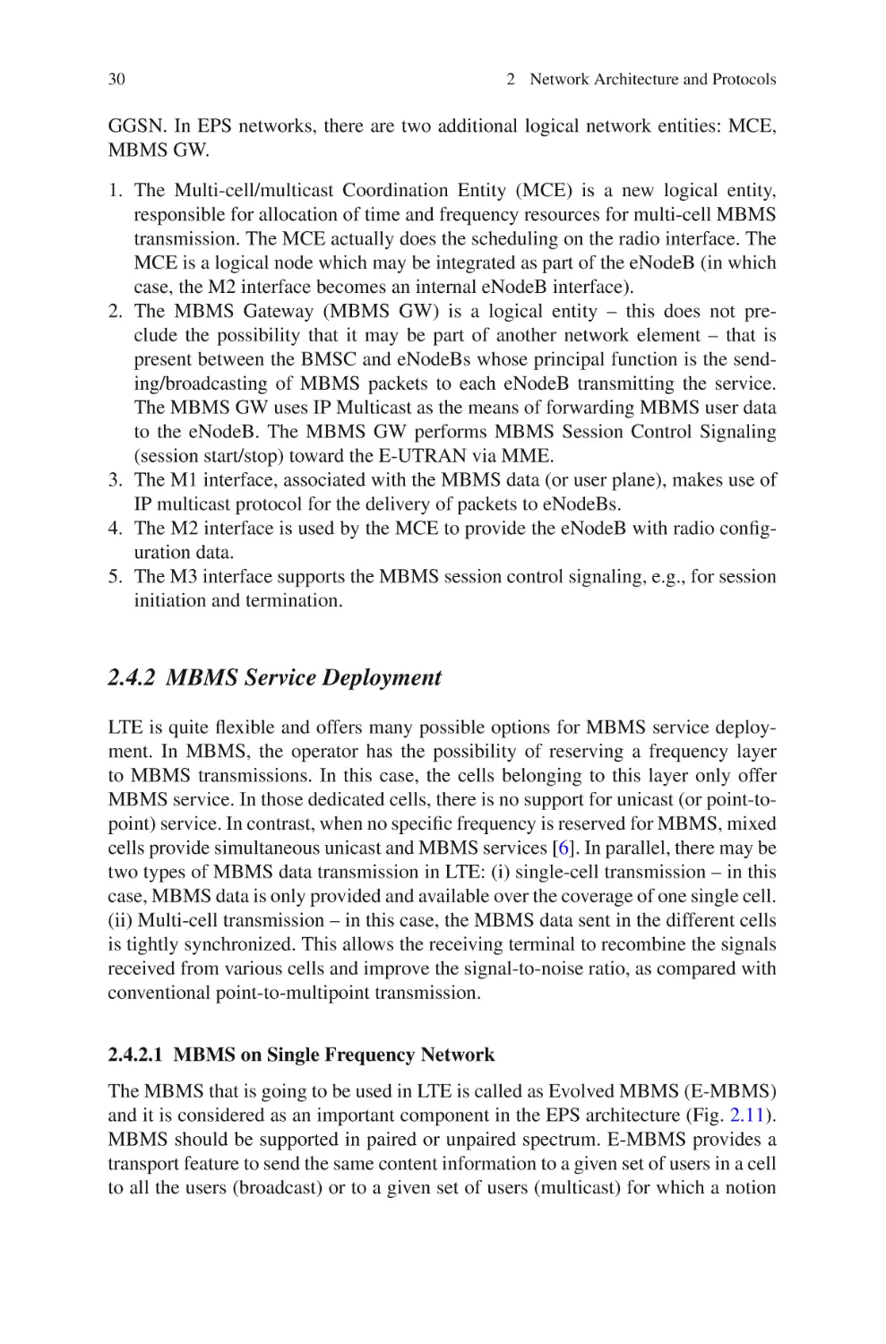 2.4.2  MBMS Service Deployment