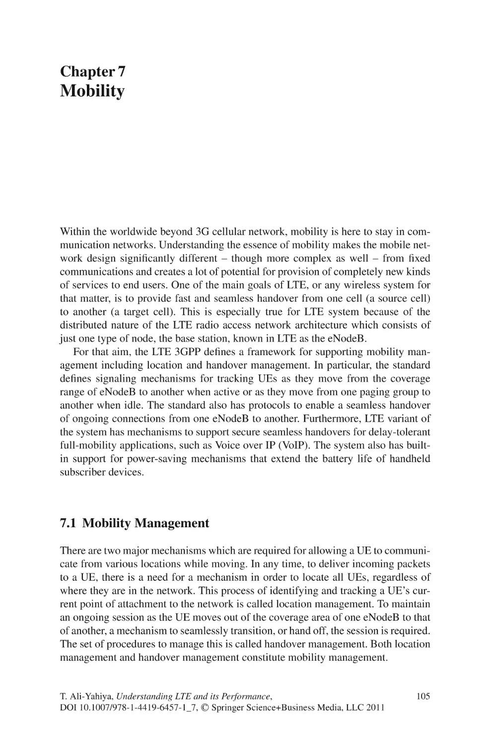 7  Mobility
7.1  Mobility Management