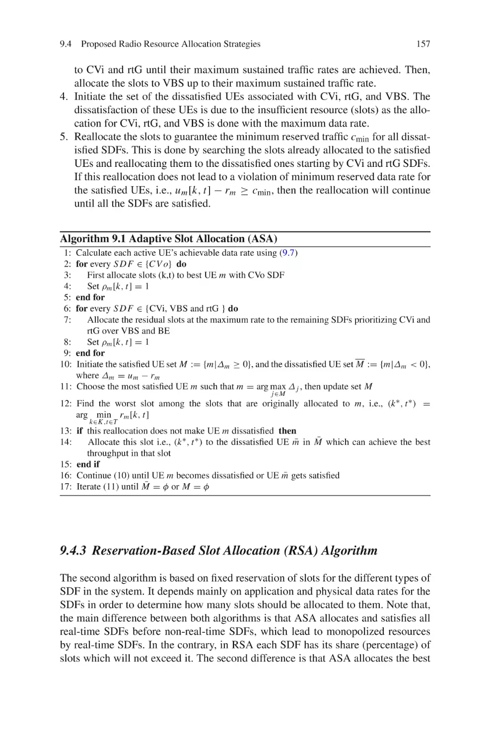 9.4.3  Reservation-Based Slot Allocation (RSA) Algorithm