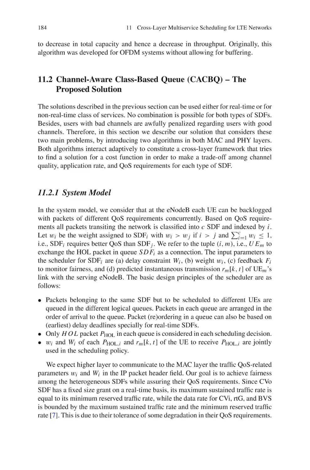 11.2  Channel-Aware Class-Based Queue (CACBQ) -- The Proposed Solution
11.2.1  System Model