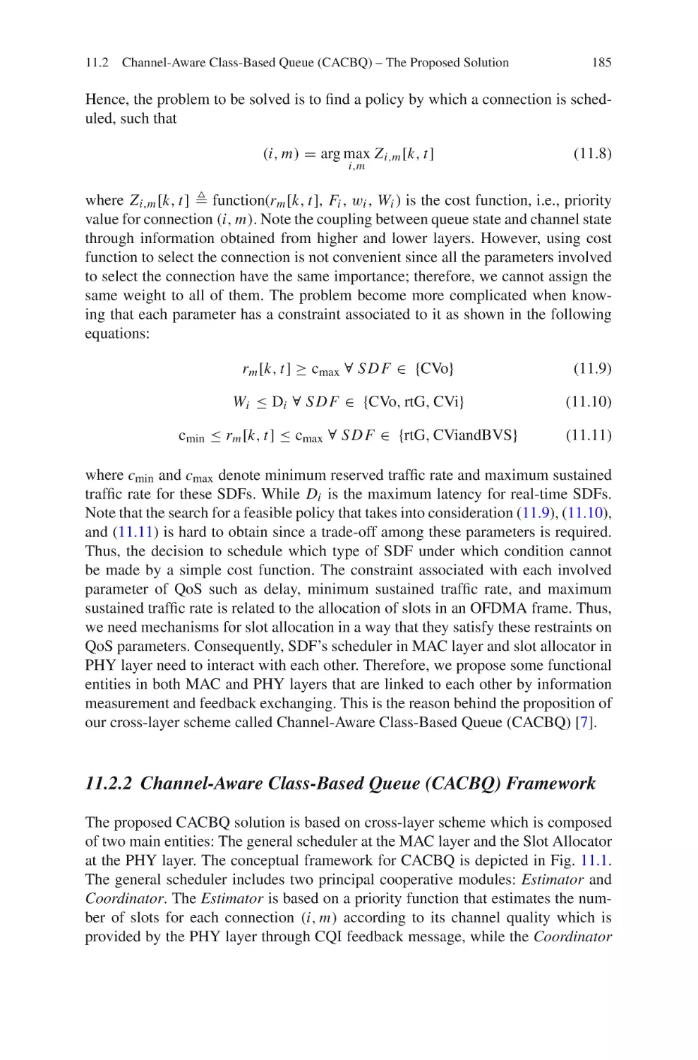 11.2.2  Channel-Aware Class-Based Queue (CACBQ) Framework