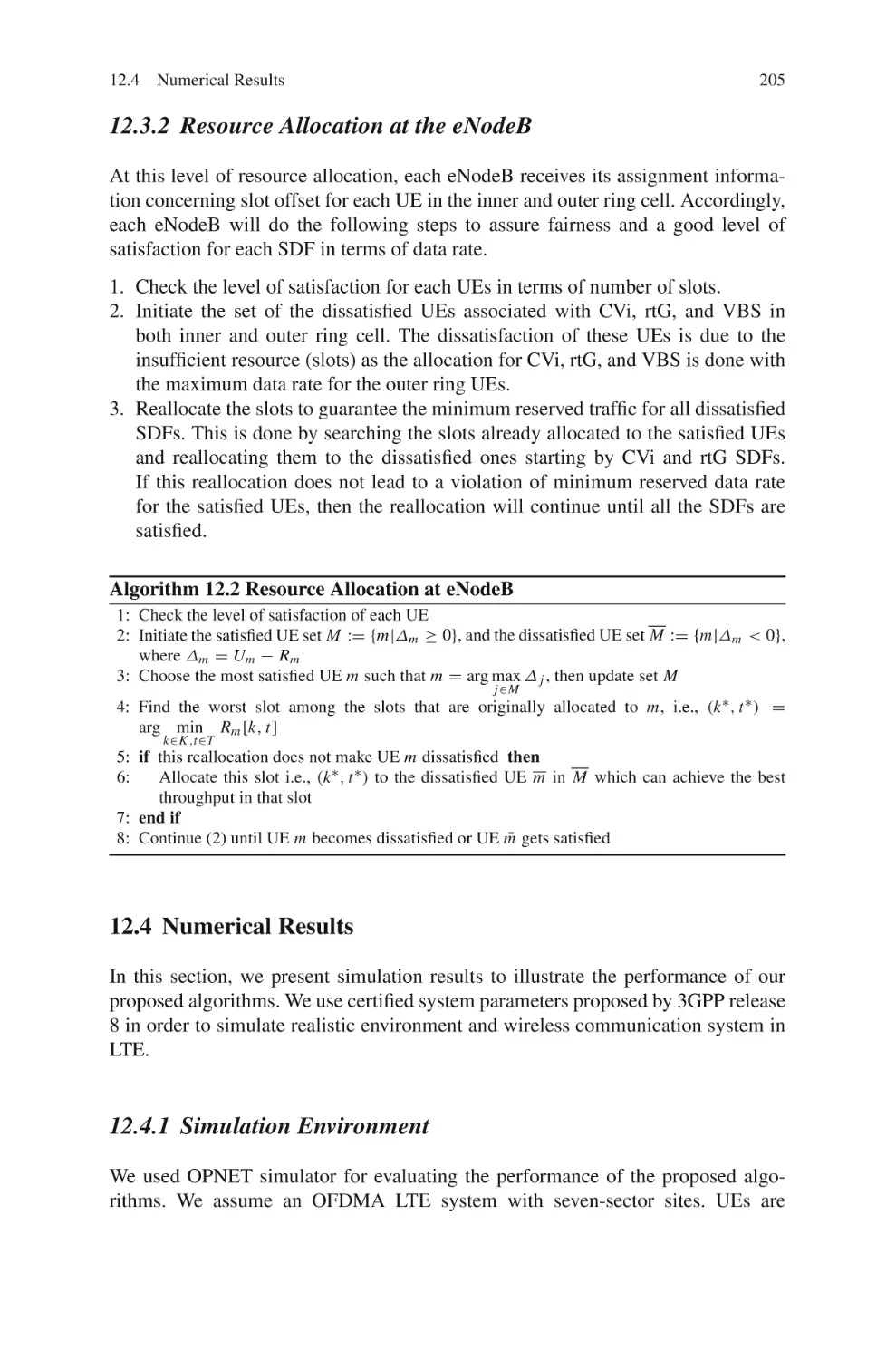 12.3.2  Resource Allocation at the eNodeB
12.4  Numerical Results
12.4.1  Simulation Environment