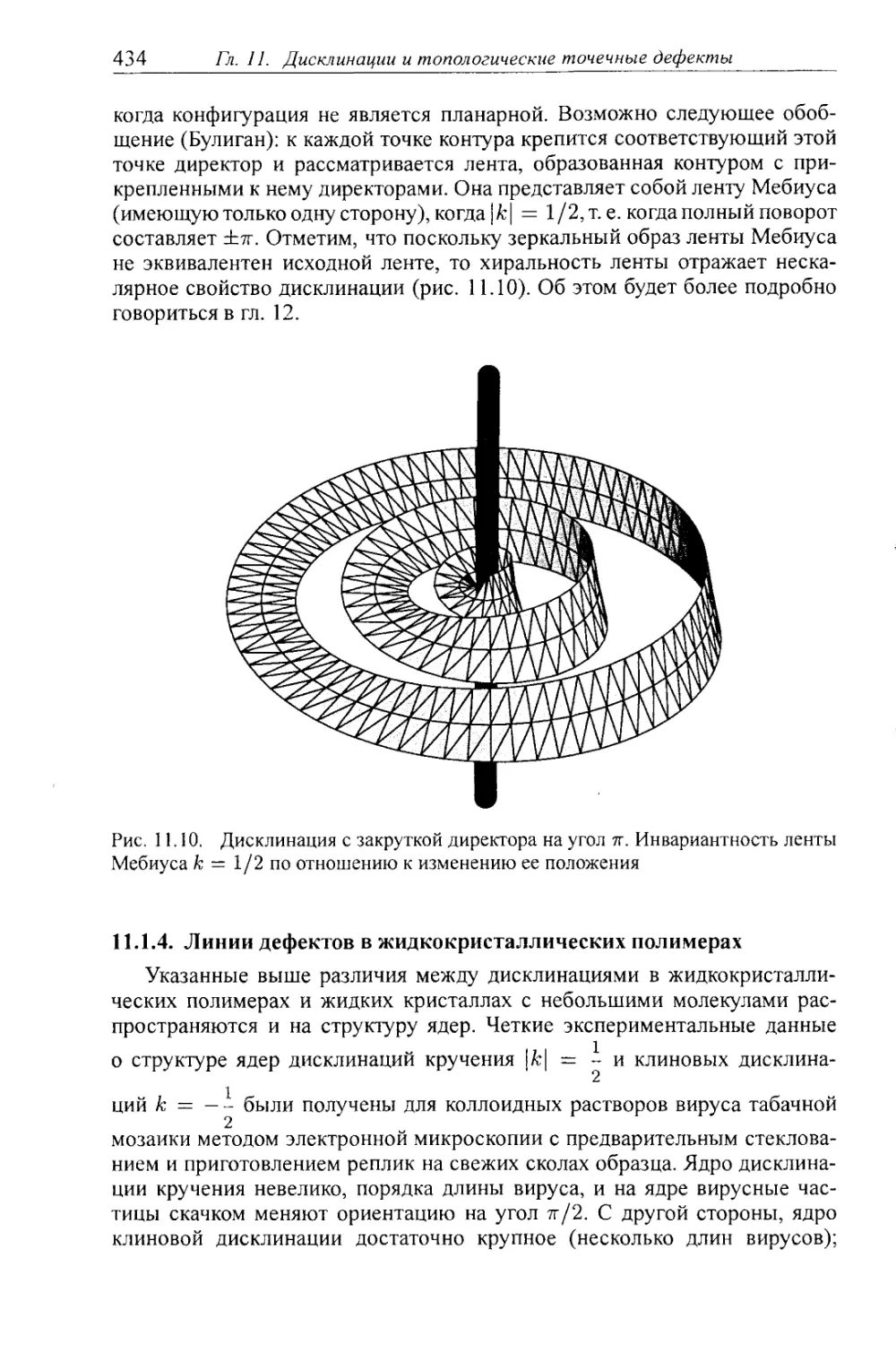 11.1.4. Линии дефектов в жидкокристаллических полимерах