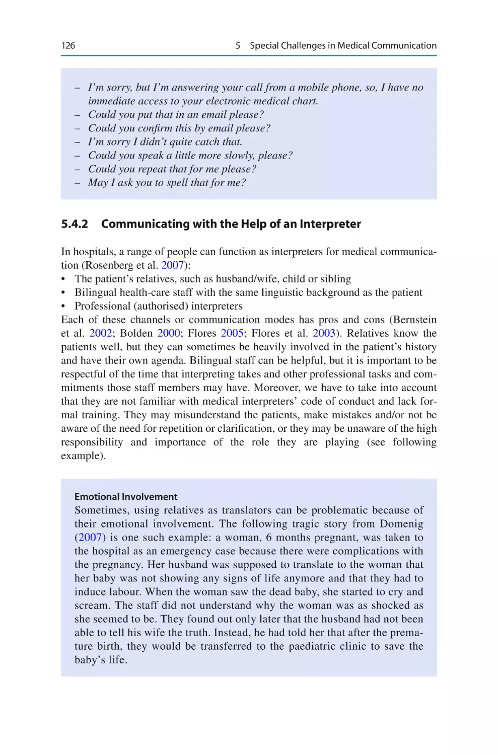 5.4.2	 Communicating with the Help of an Interpreter