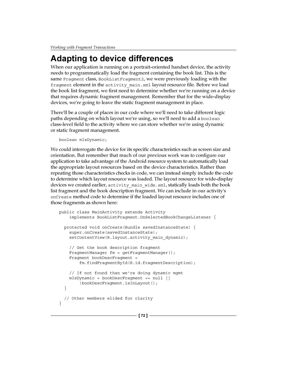 Adapting to device differences
