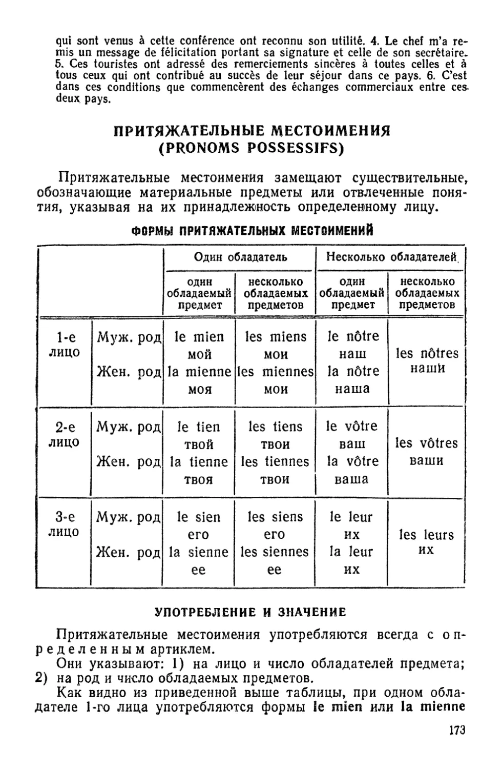 Употребление и значение