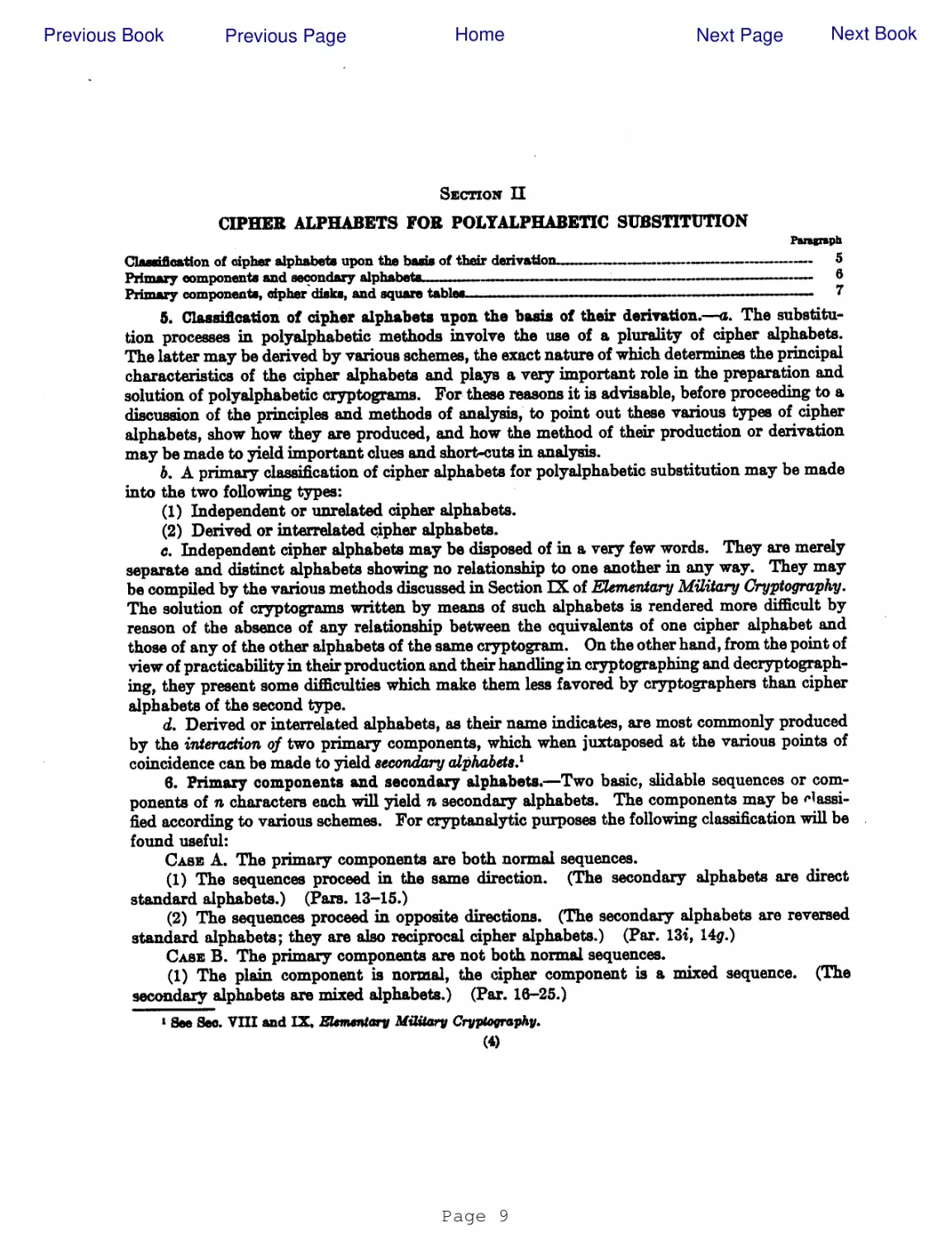 SECTXON II
CIPHER ALPHABETS FOB POLYALPHABETIC SUBSTITUTION