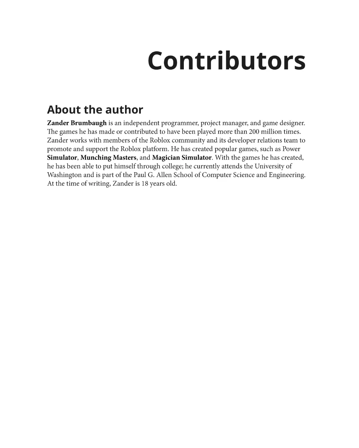 Contributors