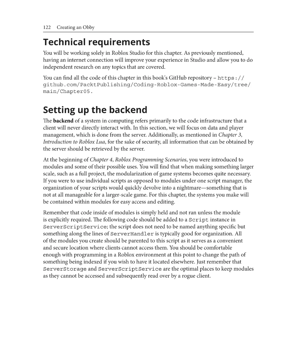 Technical requirements
Setting up the backend