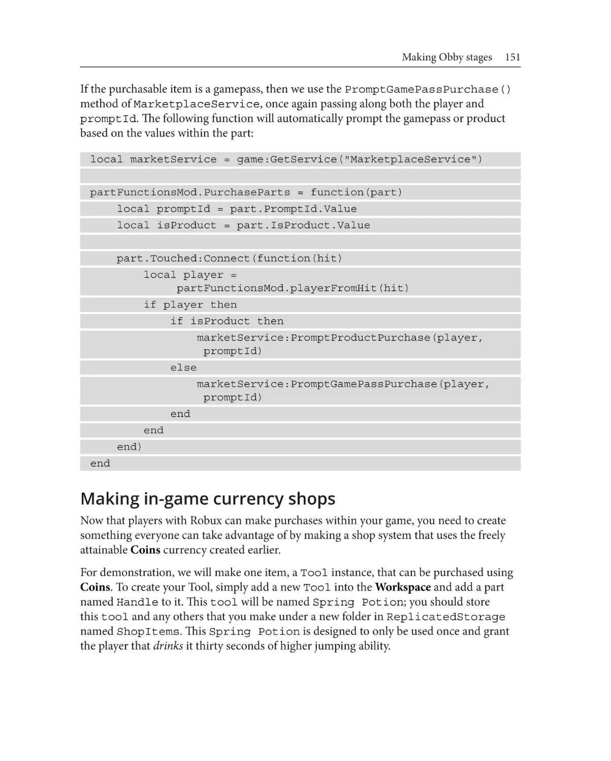 Making in-game currency shops