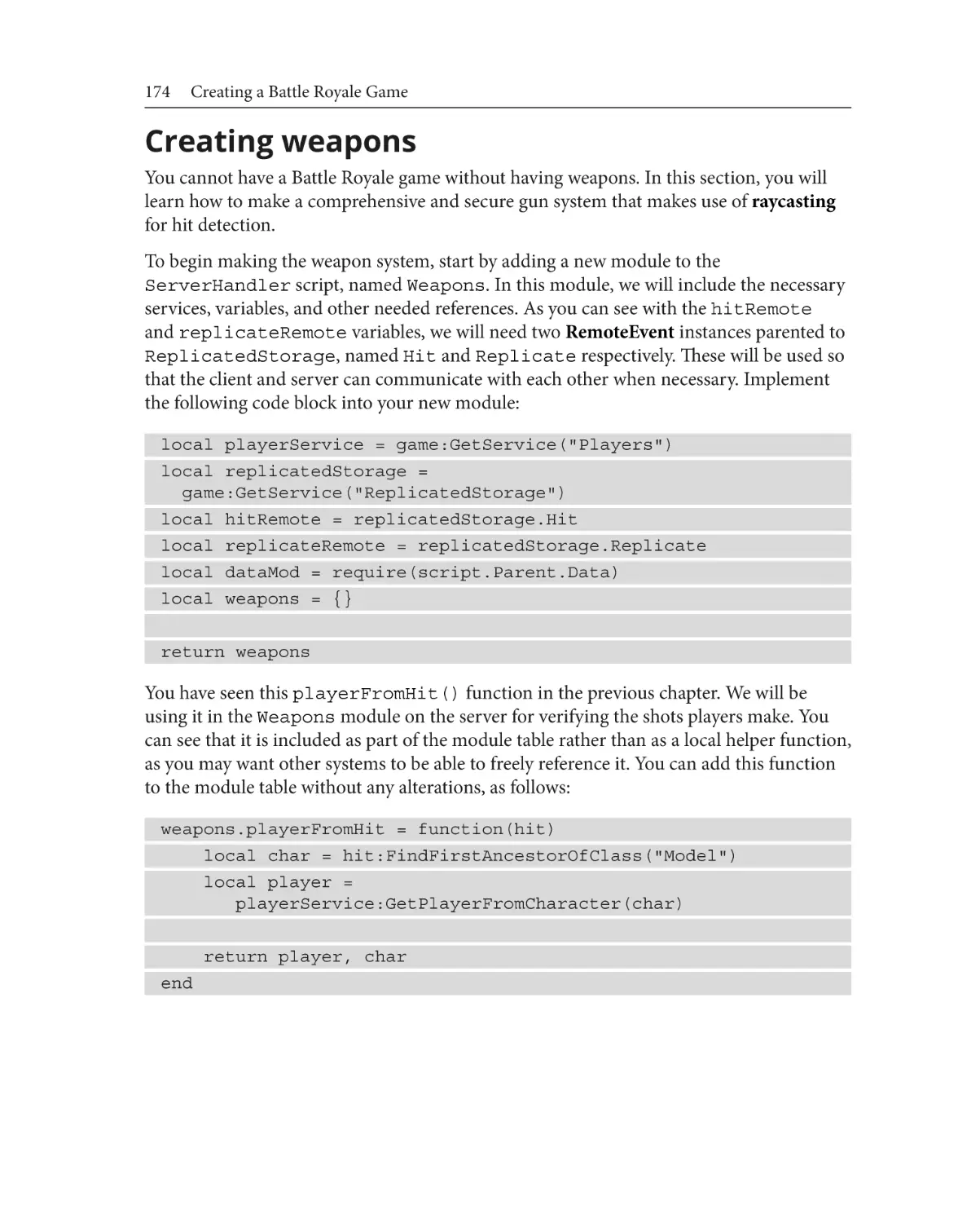 Creating weapons