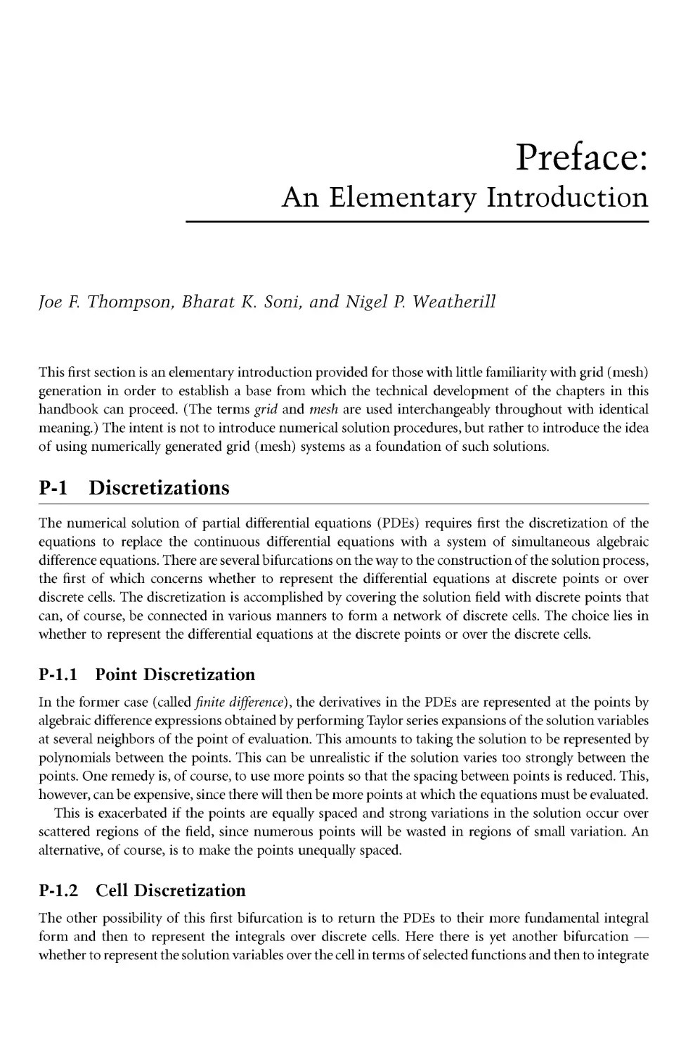 Preface: An Elementary Introduction
P-1.2Cell Discretization