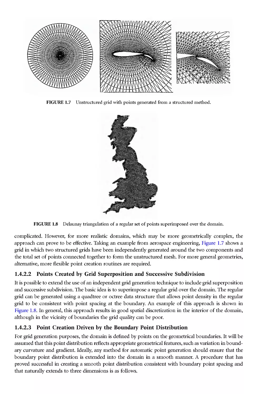 1.4.2.2 Points Created by Grid Superposition and Successive Subdivision
1.4.2.3 Point Creation Driven by the Boundary Point Distribution