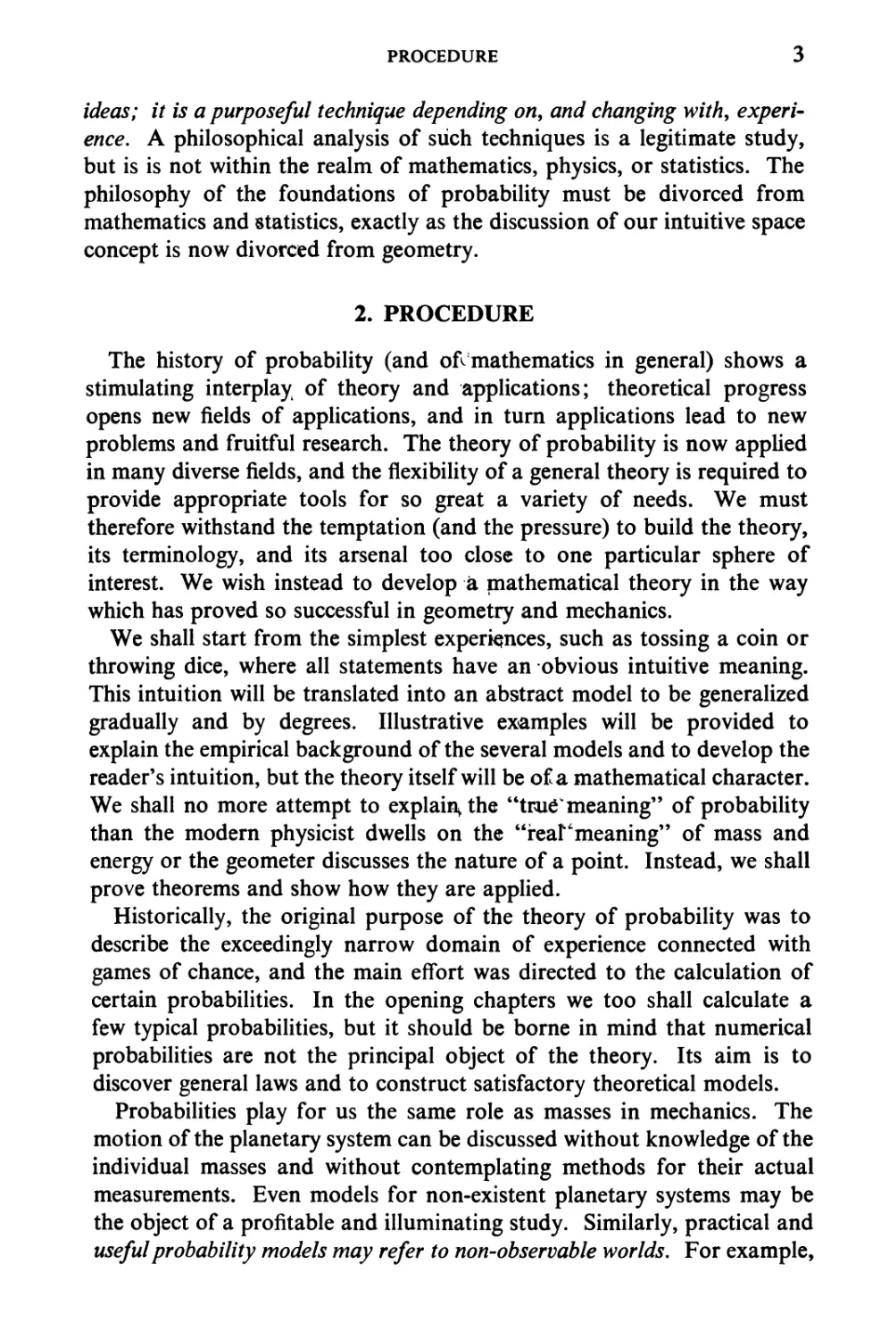 3. “Statistical” Probability