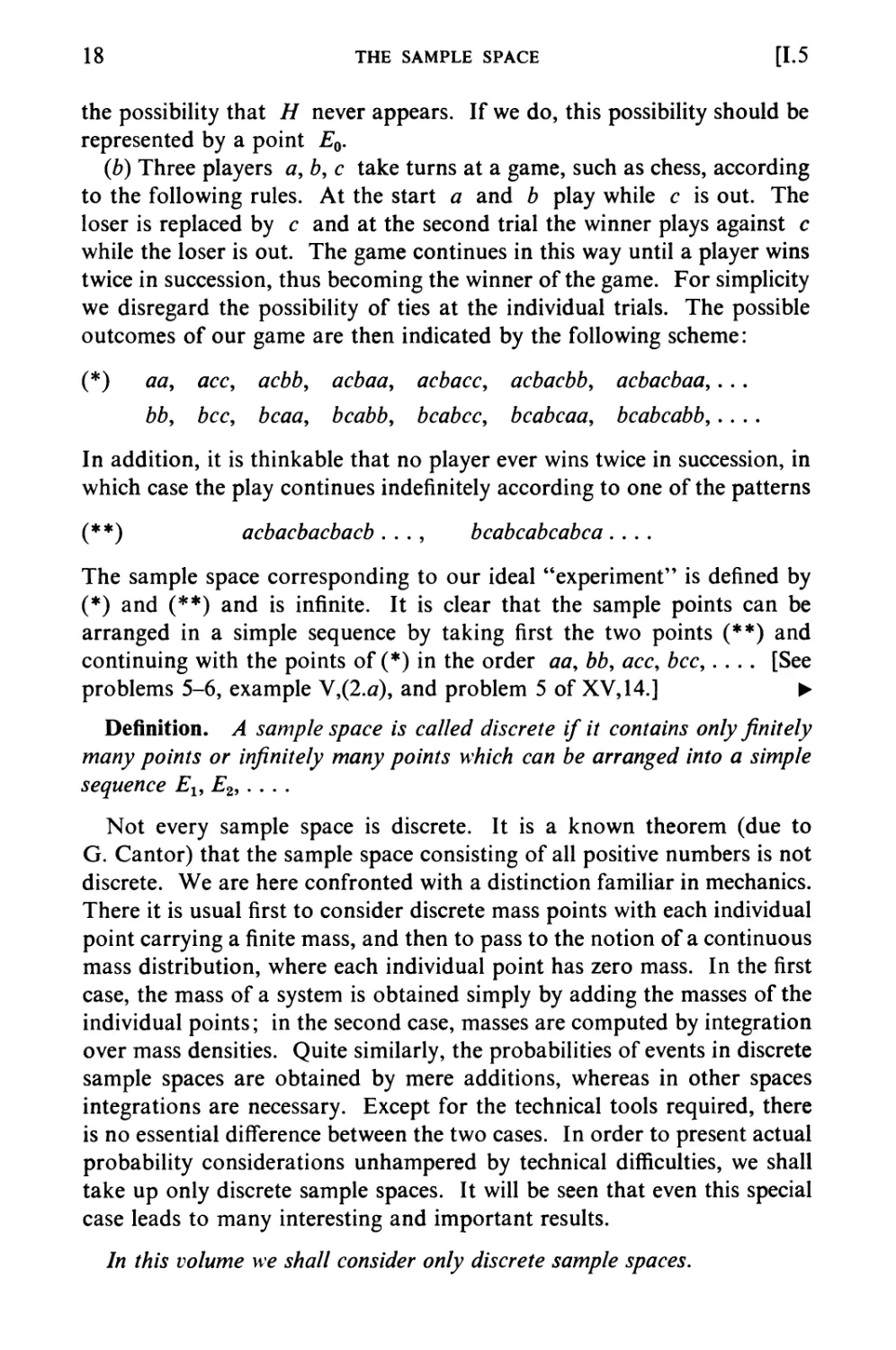 6. Probabilities in Discrete Sample Spaces: Preparations