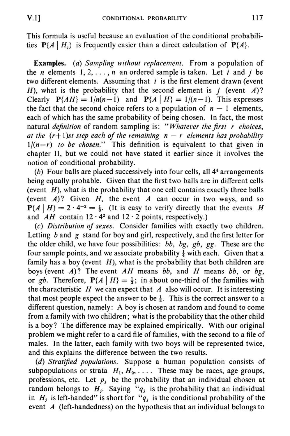 2. Probabilities Defined by Conditional Probabilities. Urn Models