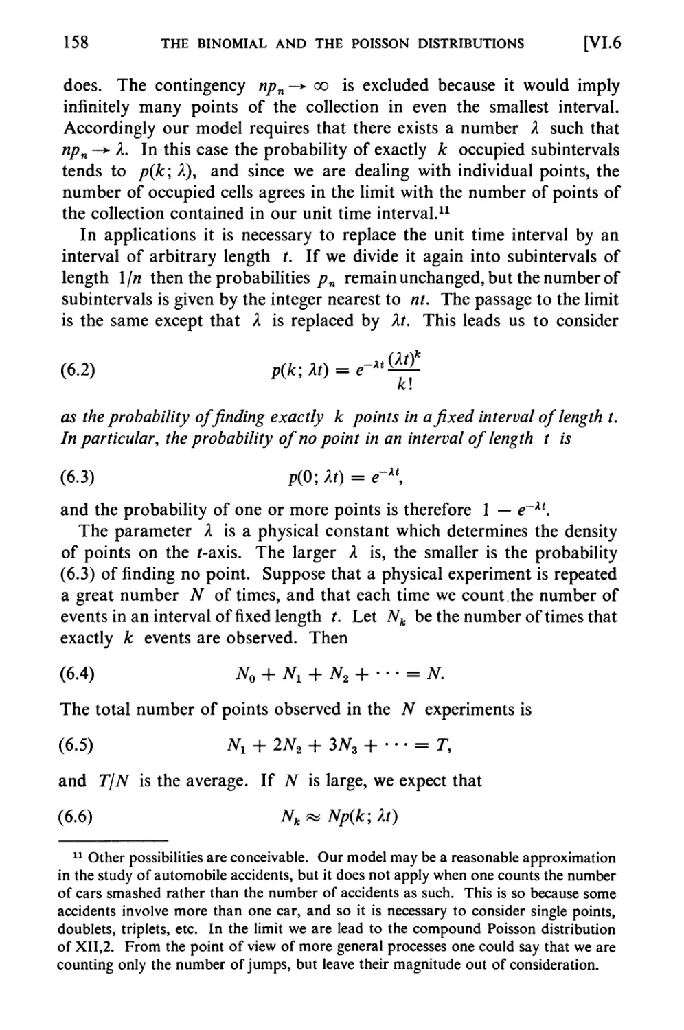 7. Observations Fitting the Poisson Distribution