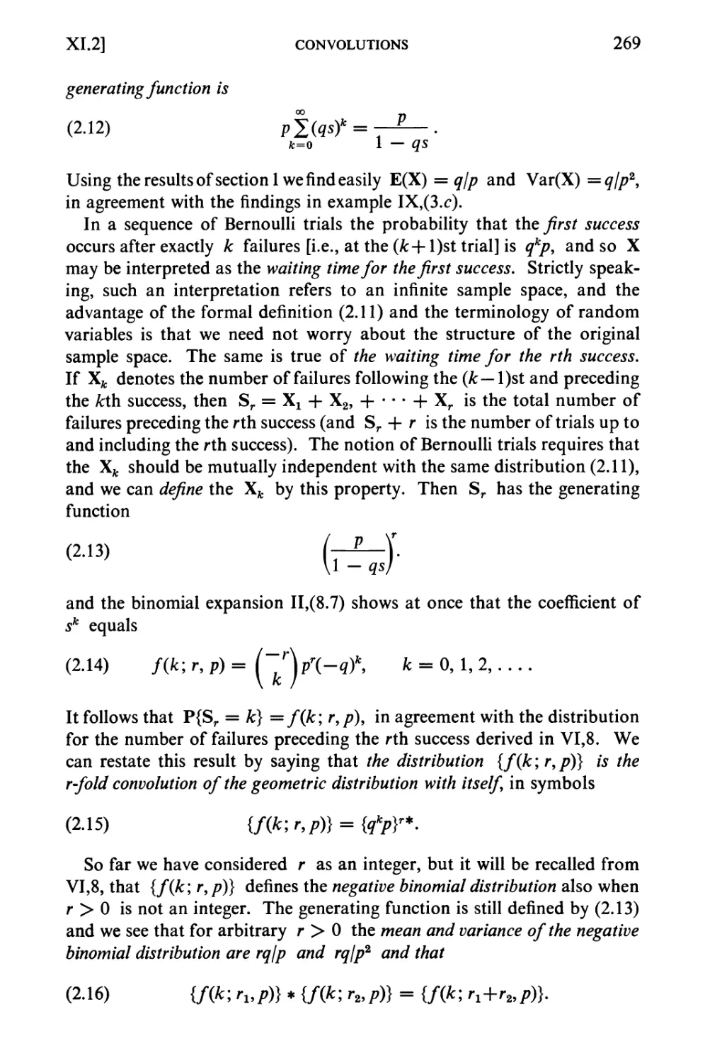 3. Equalizations and Waiting Times in Bernoulli Trials