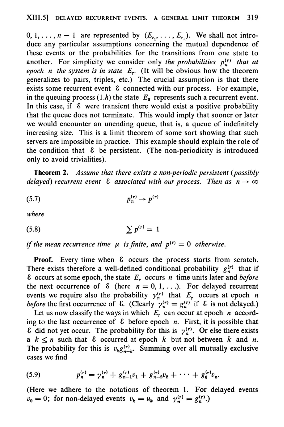 6. The Number of Occurrences of ℰ