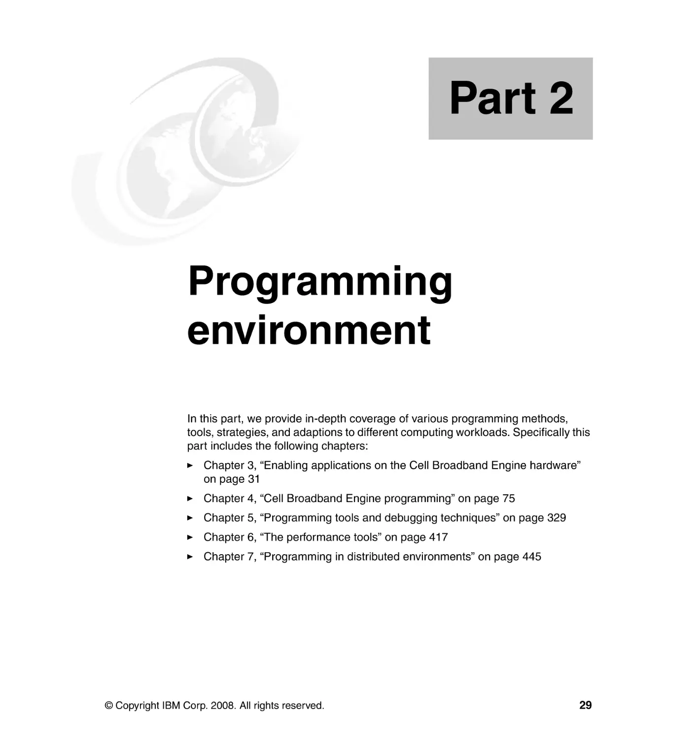 Part 2 Programming environment