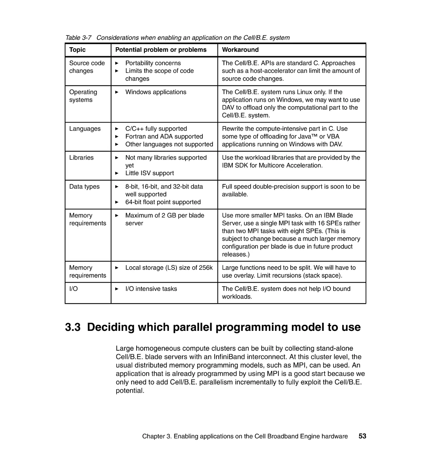 3.3 Deciding which parallel programming model to use