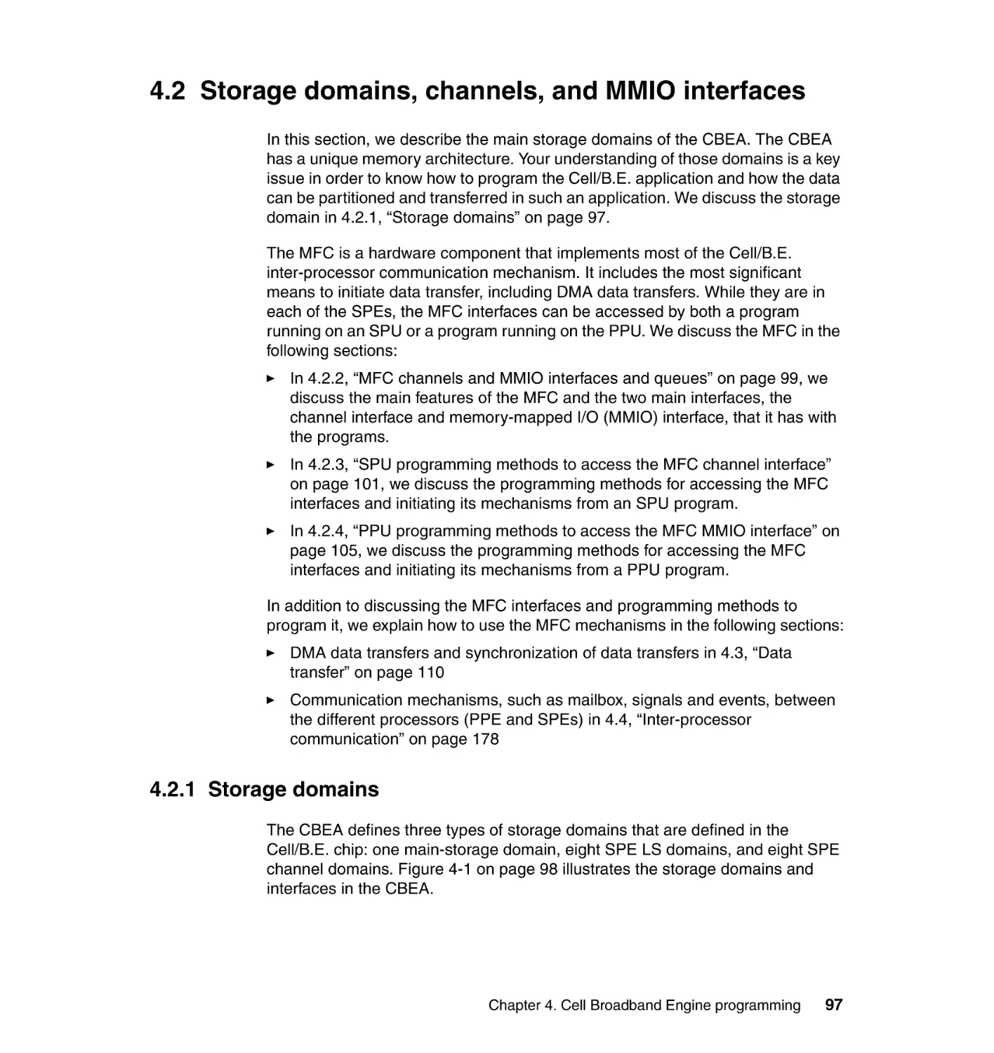 4.2 Storage domains, channels, and MMIO interfaces
4.2.1 Storage domains