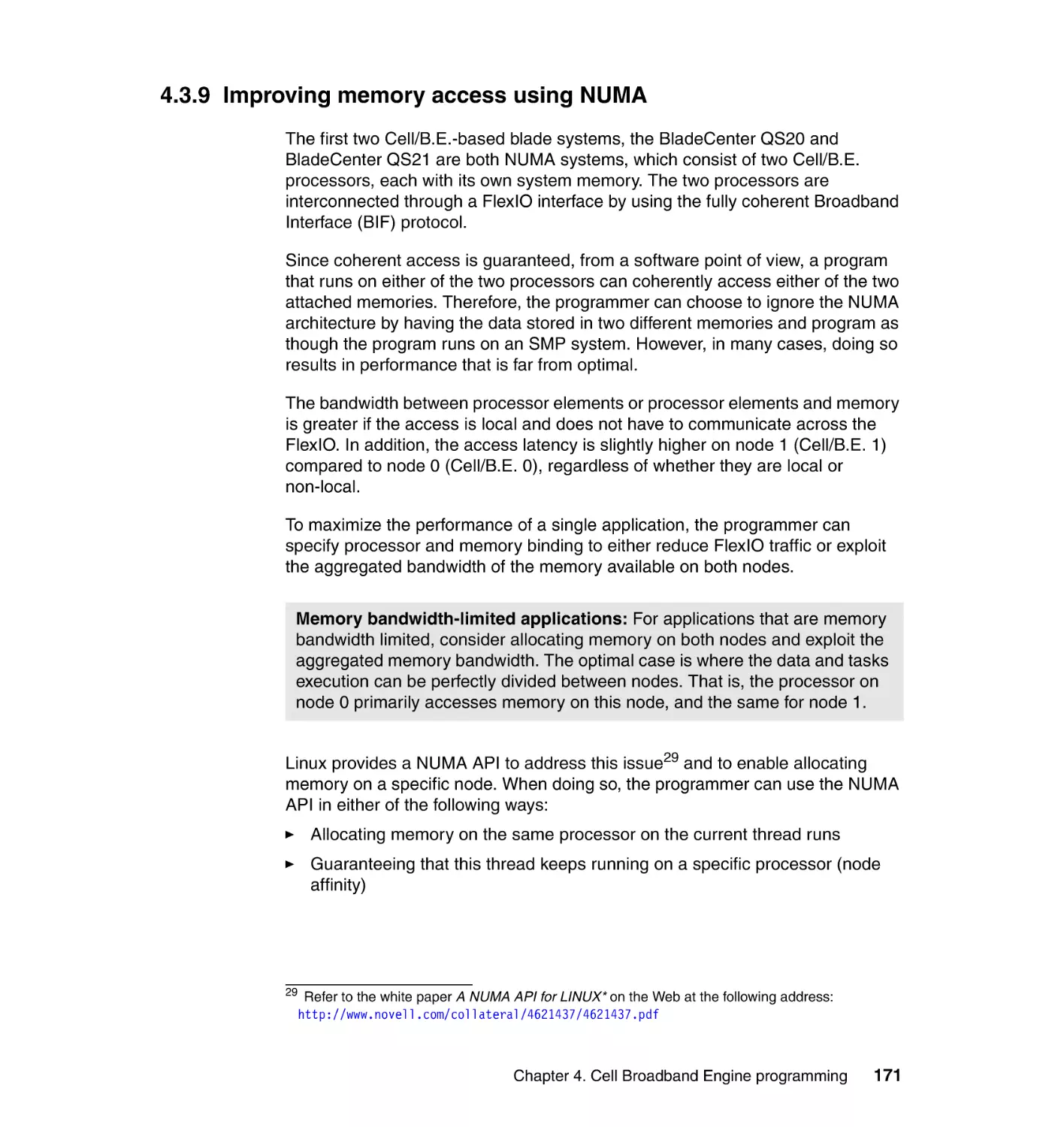 4.3.9 Improving memory access using NUMA