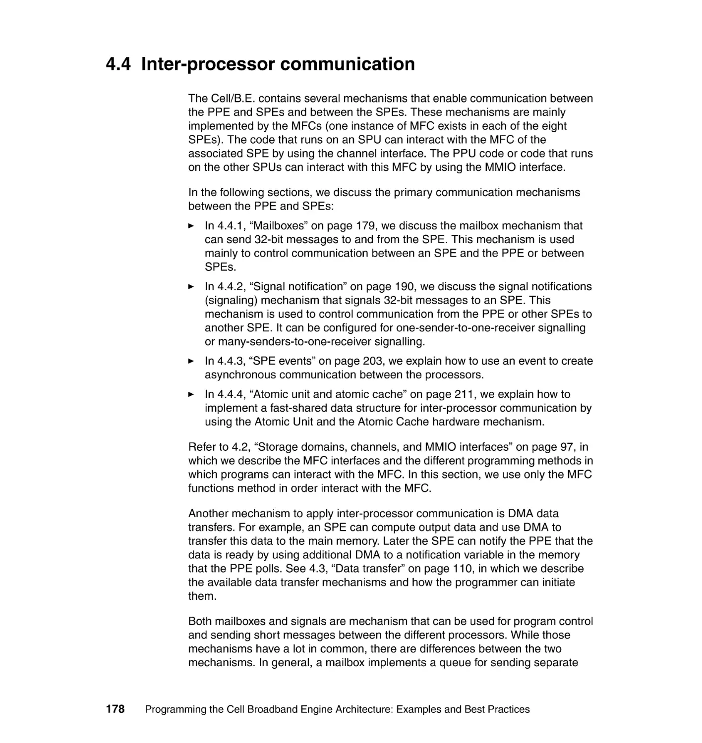 4.4 Inter-processor communication