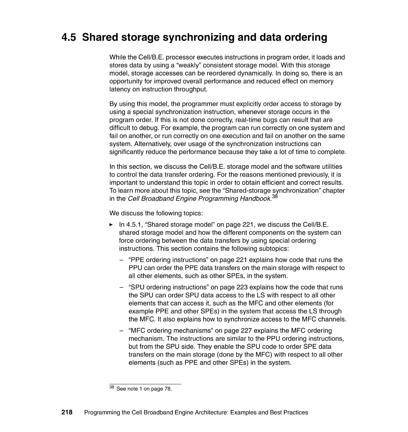 4.5 Shared storage synchronizing and data ordering