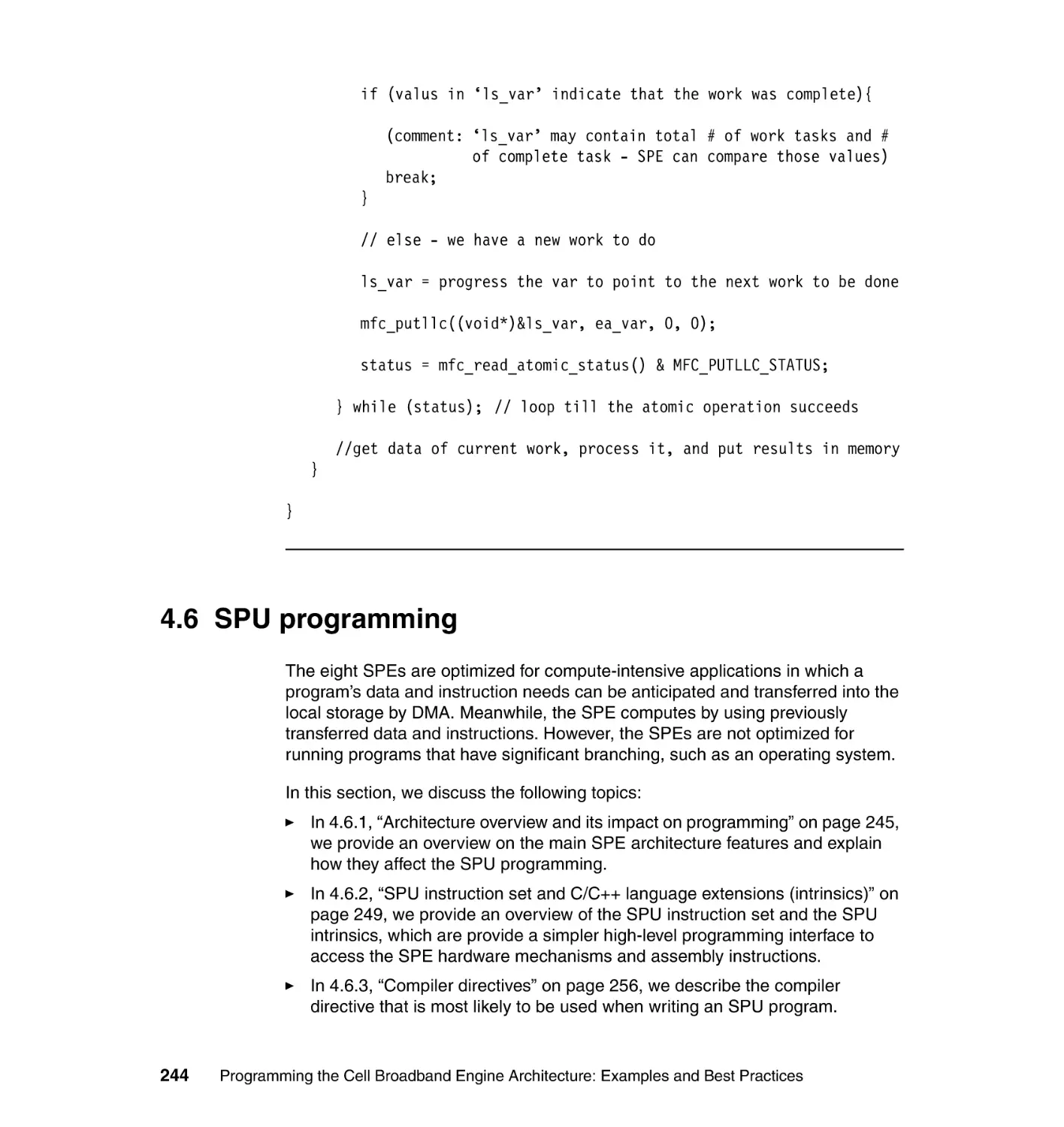 4.6 SPU programming