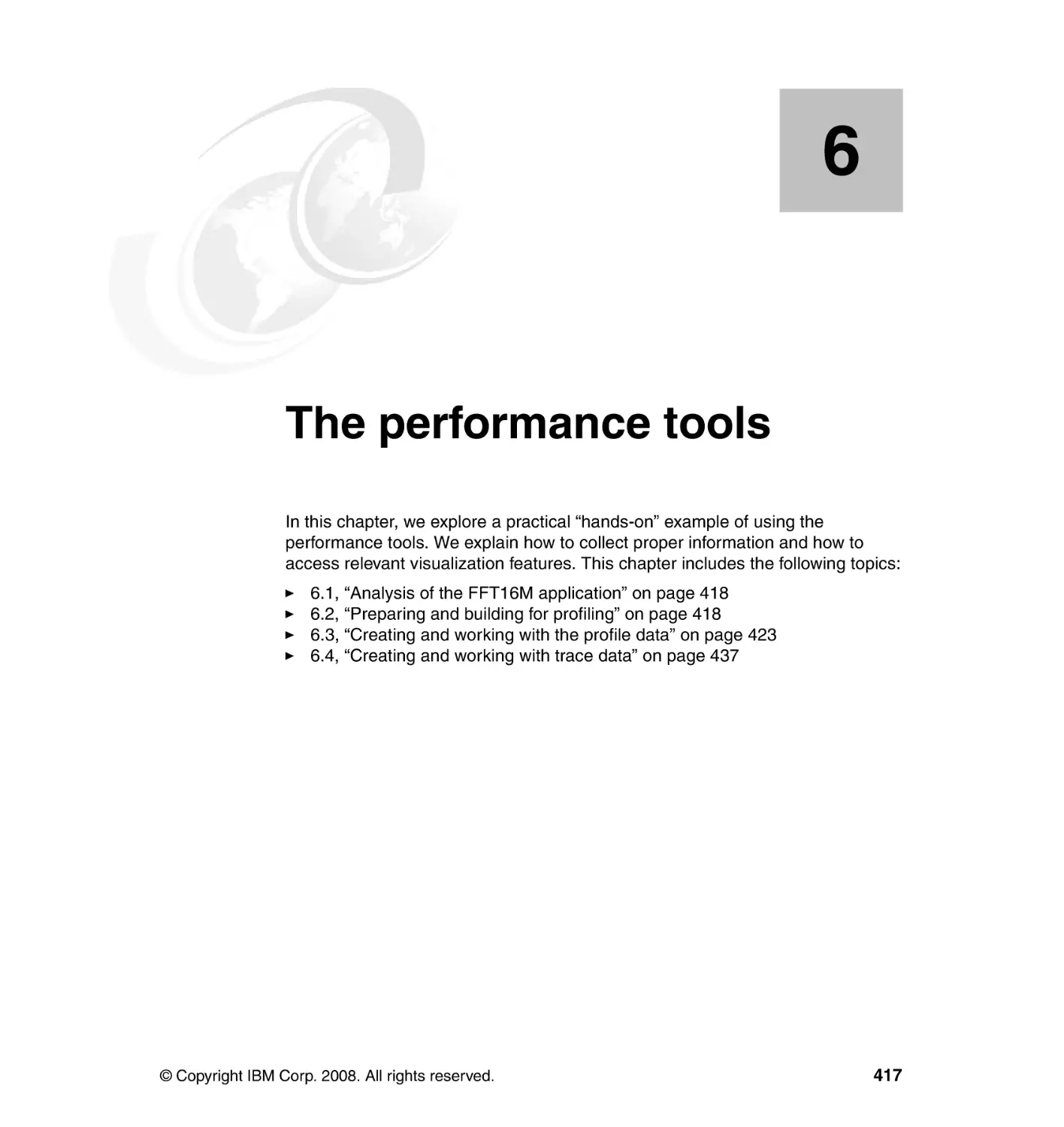 Chapter 6. The performance tools