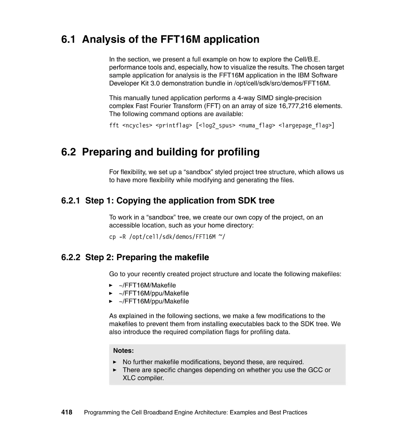 6.1 Analysis of the FFT16M application
6.2 Preparing and building for profiling
6.2.1 Step 1
6.2.2 Step 2