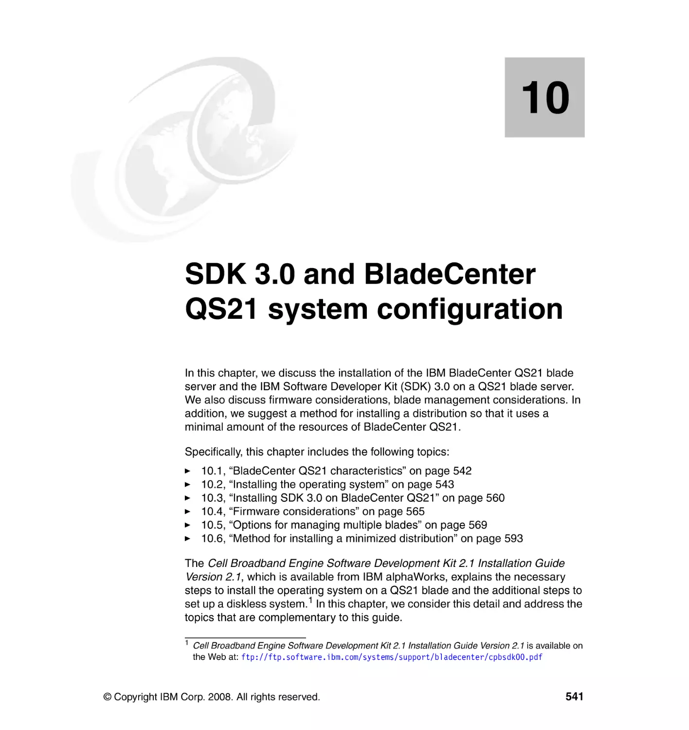 Chapter 10. SDK 3.0 and BladeCenter QS21 system configuration