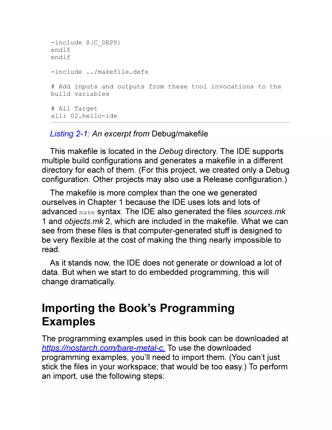 Importing the Book’s Programming Examples
