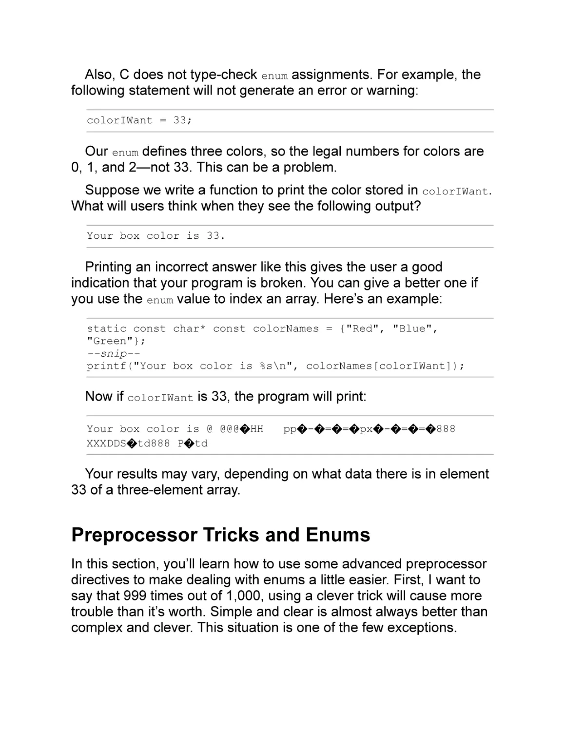 Preprocessor Tricks and Enums