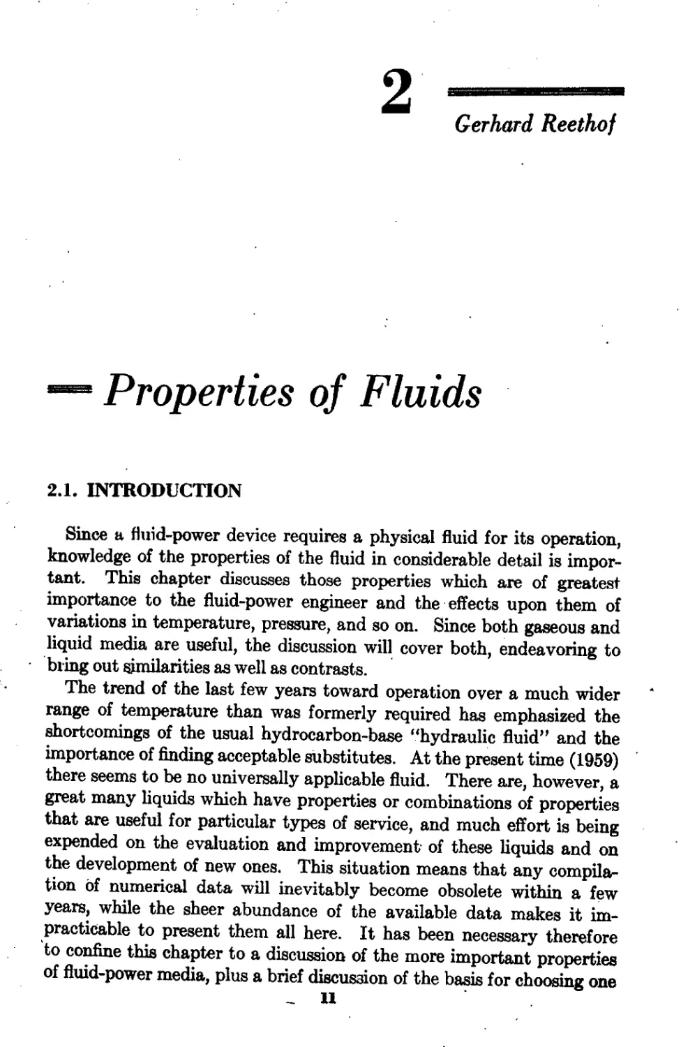 Chapter 2 Properties of Fluids: Gerhard Reethqf