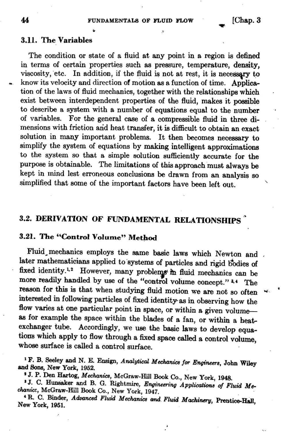 3.2 Derivation of Fundamental Relationships