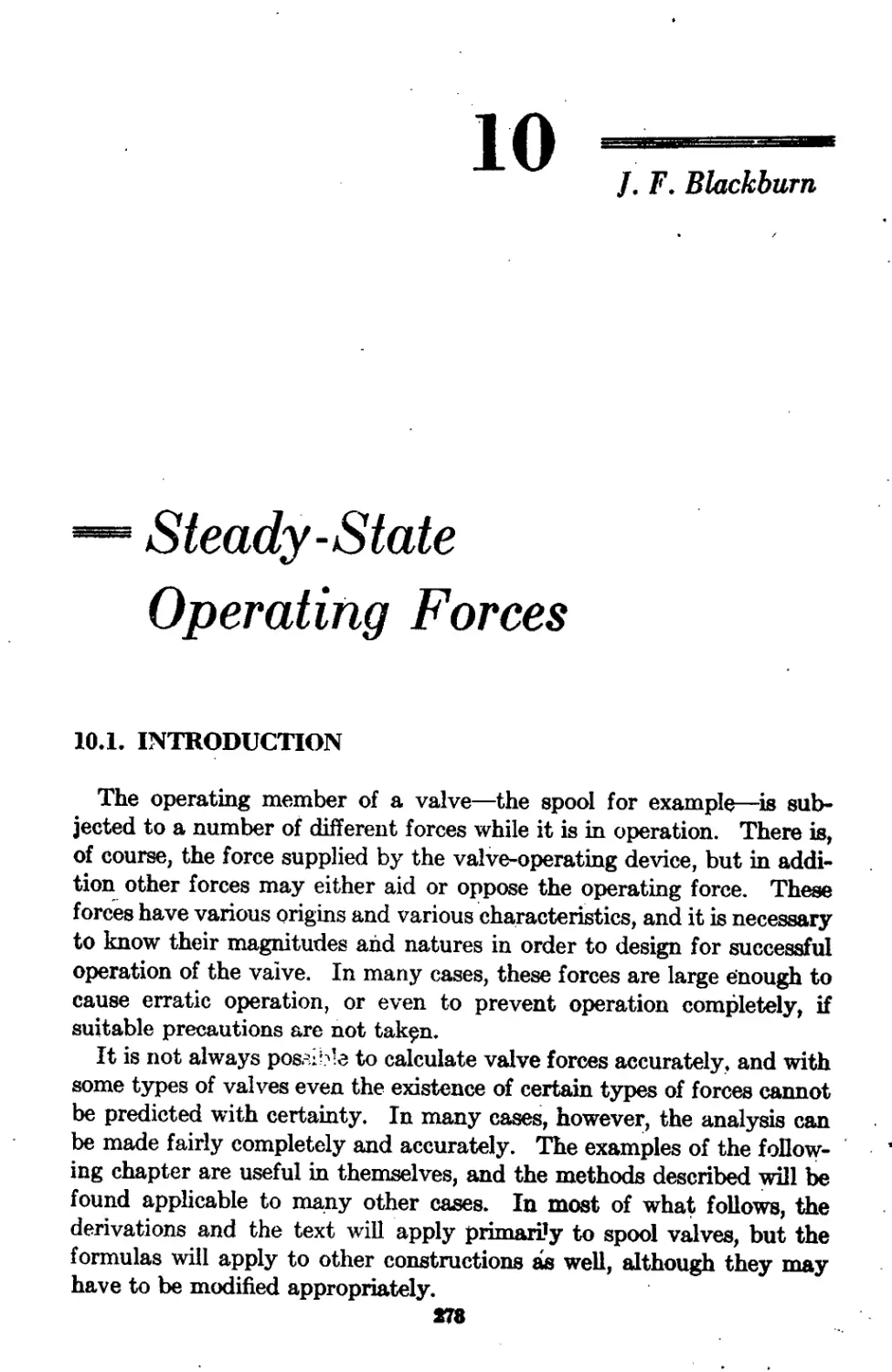 Chapter 10 Steady-State Operating Forces: J. F. Blackburn
