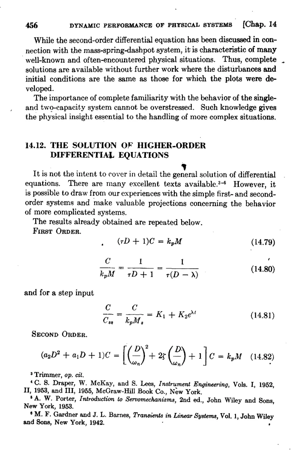 14.12 The Solution of Higher-Order Differential Equations