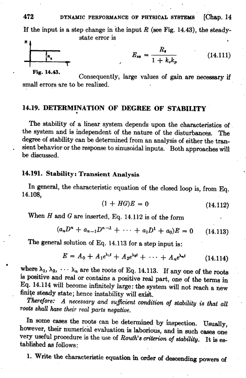 14.19 Determination of Degree of Stability