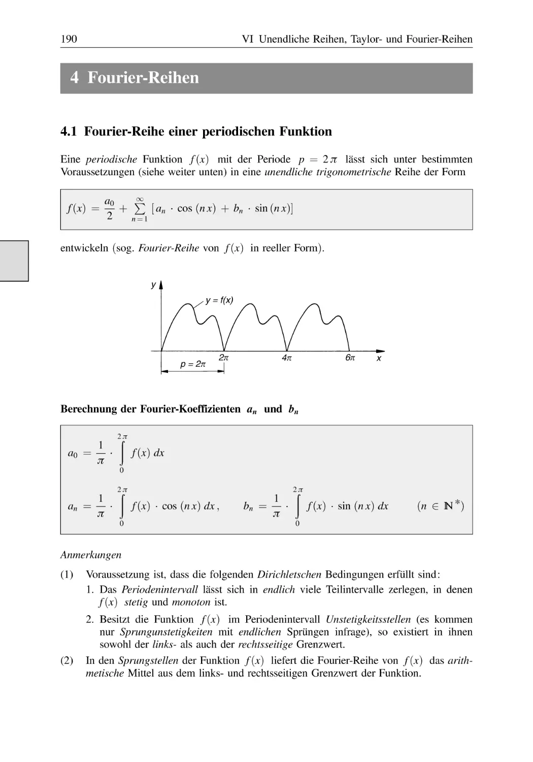 4 Fourier-Reihen
4.1 Fourier-Reihe einer periodischen Funktion
