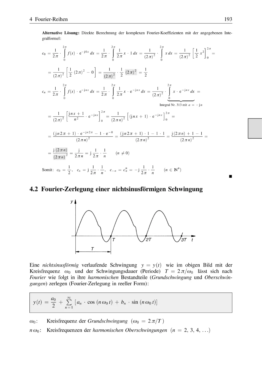 4.2 Fourier-Zerlegung einer nichtsinusförmigen Schwingung