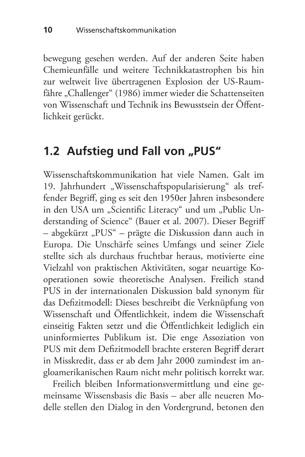 1.2 Aufstieg und Fall von „PUS“