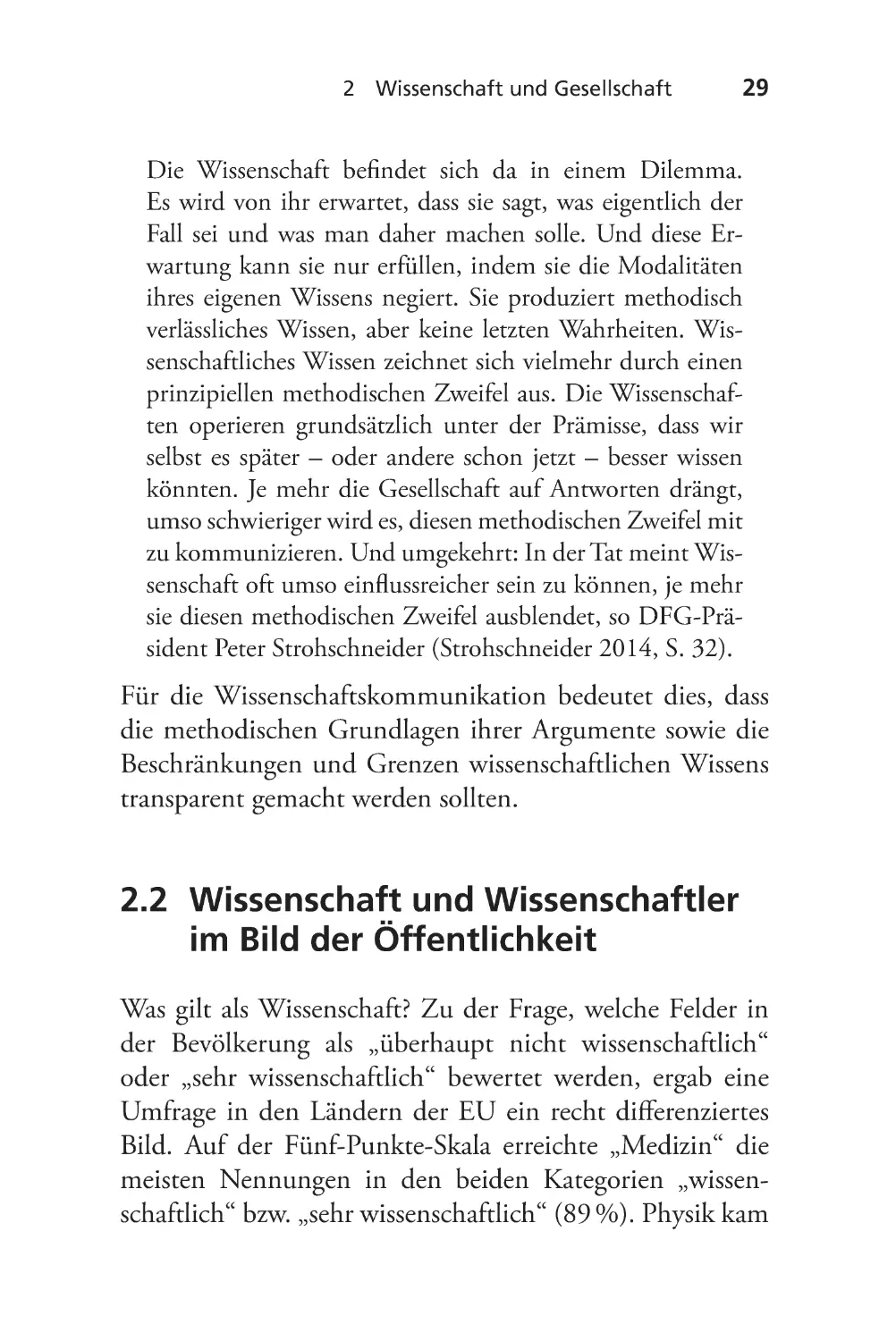 2.2 Wissenschaft und Wissenschaftler im Bild der Öffentlichkeit