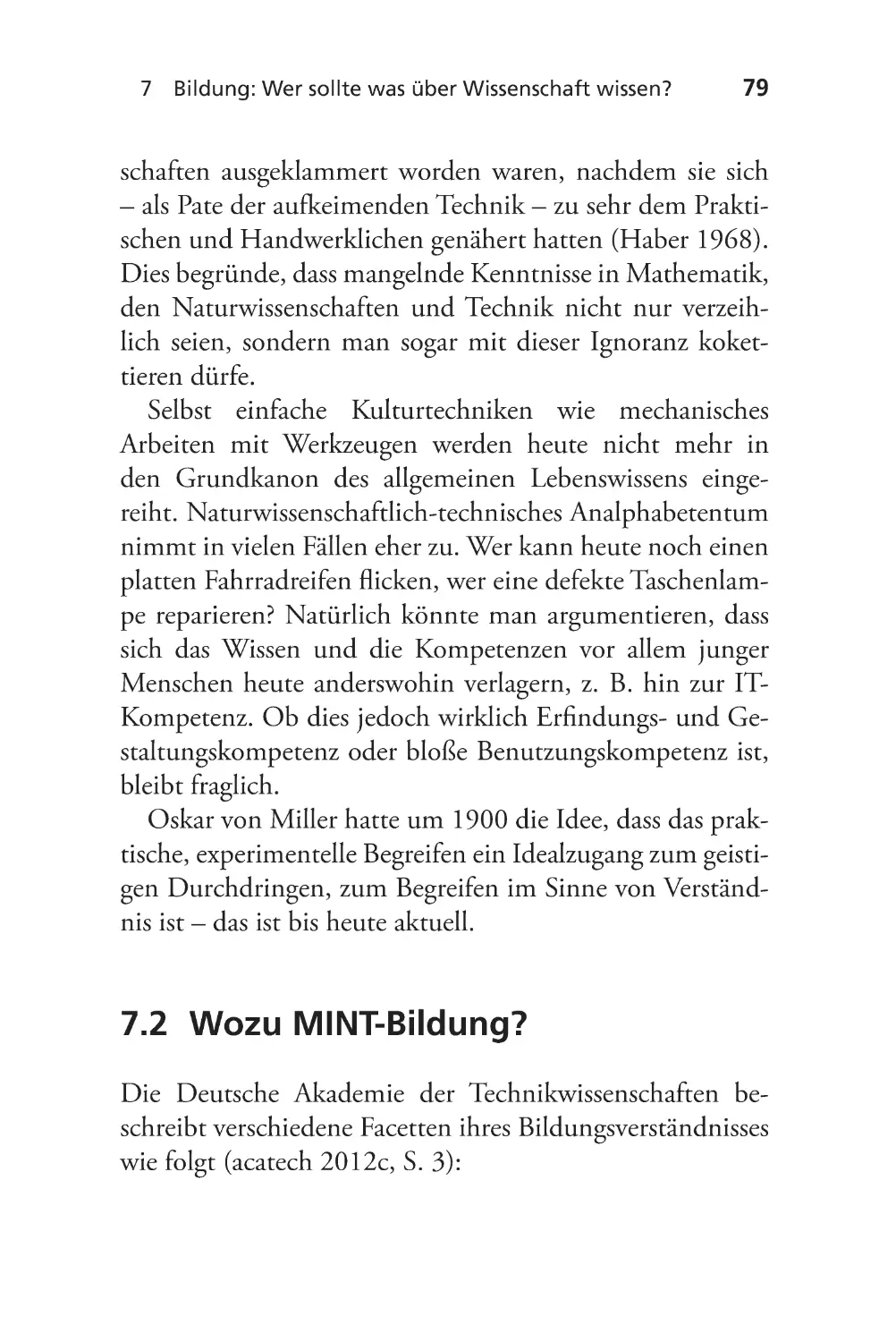 7.2 Wozu MINT-Bildung?