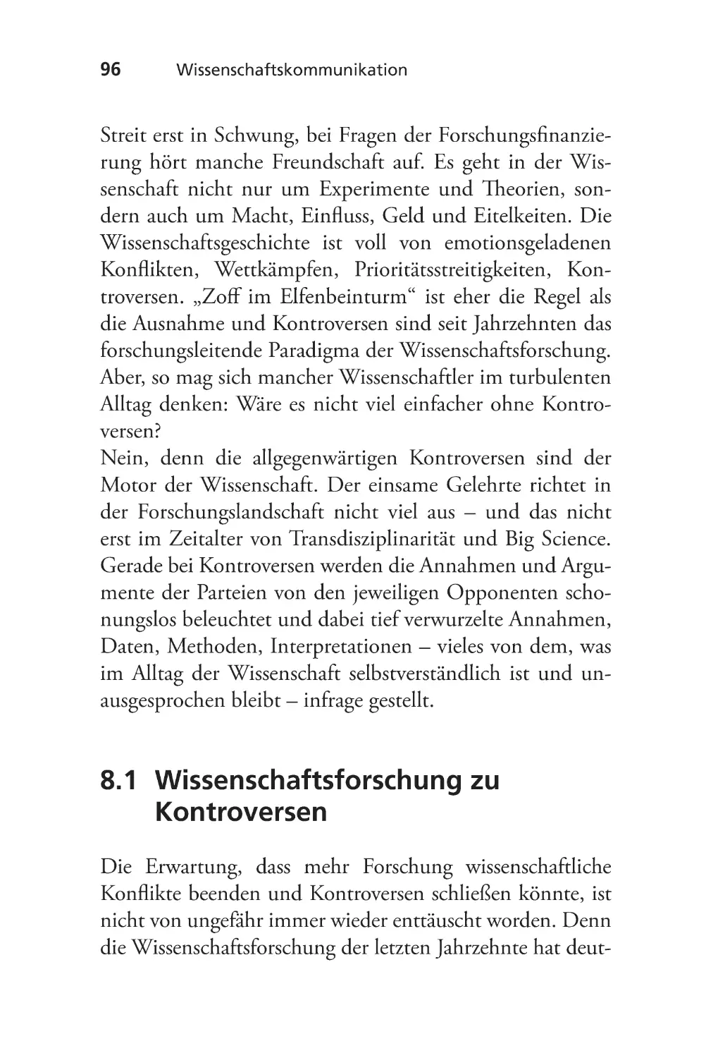 8.1 Wissenschaftsforschung zu Kontroversen